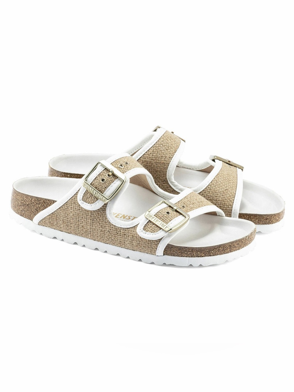 Birkenstock Arizona Textile Nature Jute White